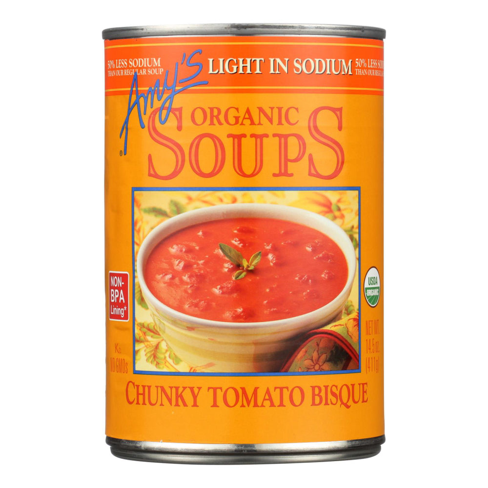 Amy's, Organic Light Sodium Chunky Tomato Bisque Soup, 14.5 Oz