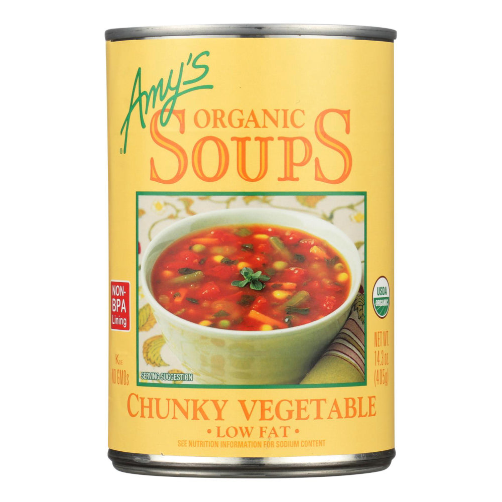 Amy's, Organic Low Fat Chunky Vegetable Soup, 14.3 Oz