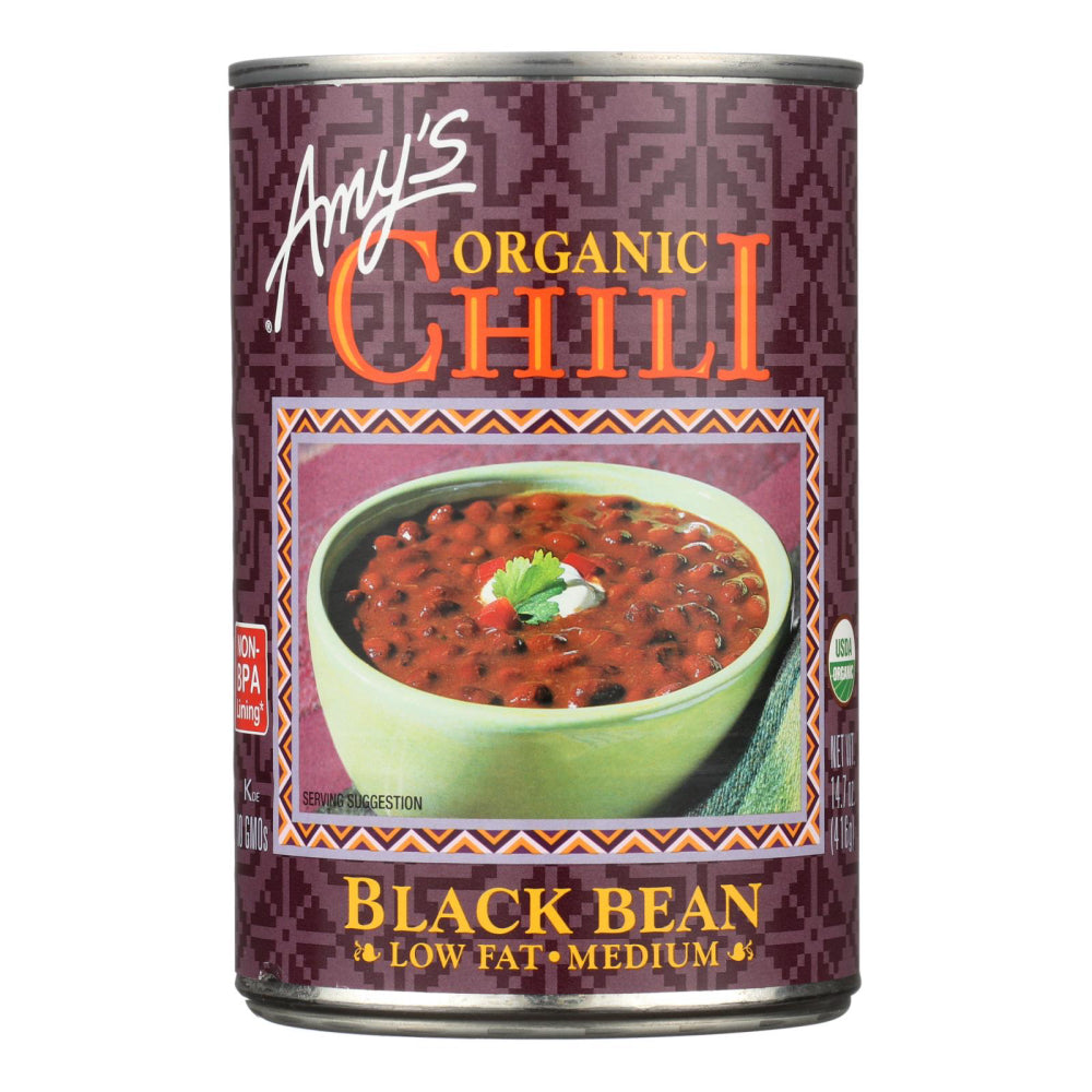 Amy's, Organic Low Fat Medium Black Bean Chili, 14.7 Oz