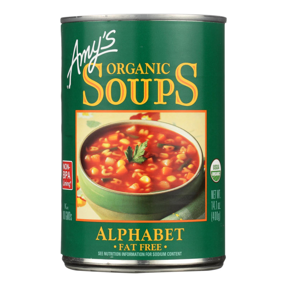 Amy's, Organic Fat Free Alphabet Soup, 14.1 Oz