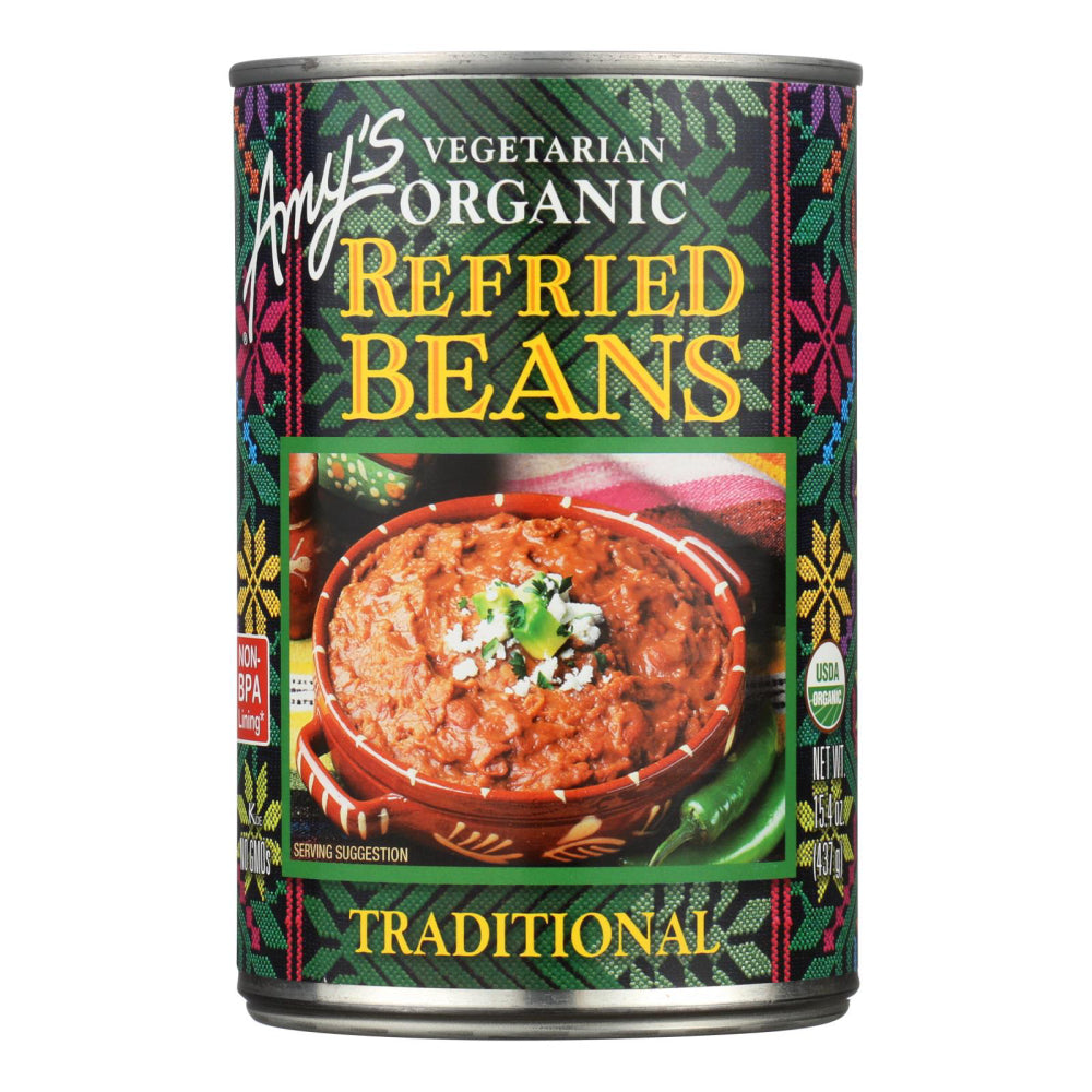 Amy's, Organic Vegetarian Traditional Refried Beans, 15.4 Oz