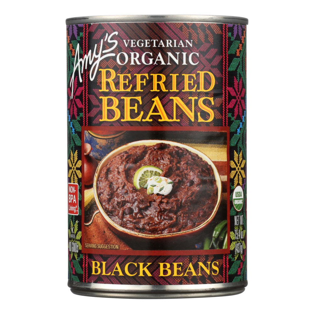 Amy's, Organic Vegetarian Refried Black Beans, 15.4 Oz