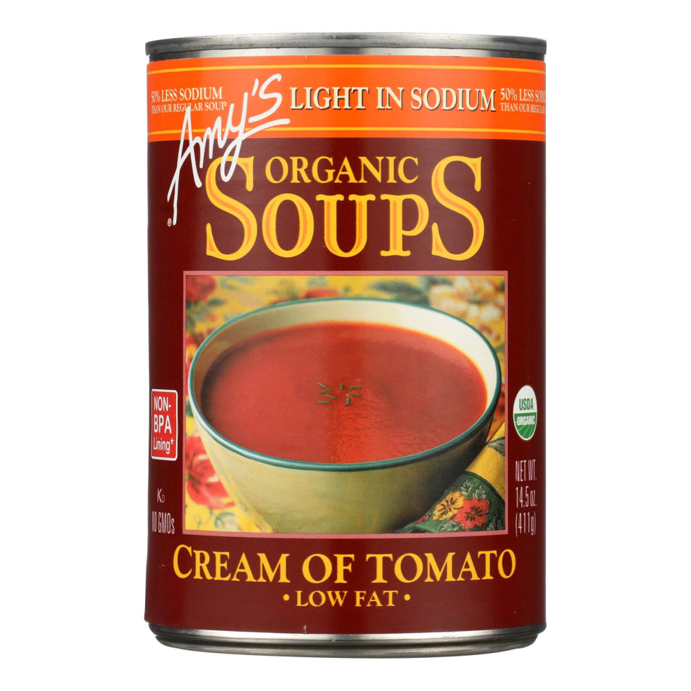 Amy's, Organic Light Sodium Low Fat Cream Of Tomato Soup, 14.5 Oz