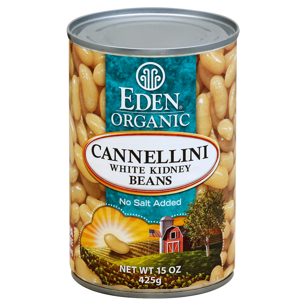 Eden Foods, Organic Cannellini White Kidney Beans, No Salt Added, 15 Oz