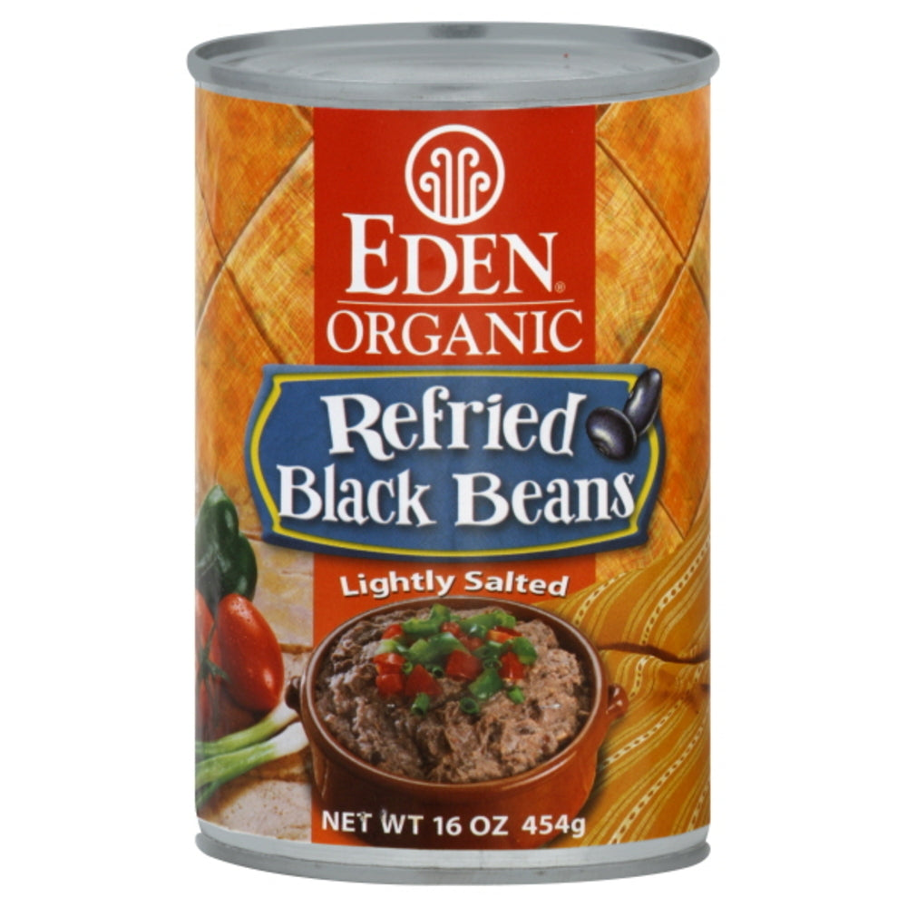 Eden Foods, Organic Refried Black Beans, Lightly Salted, 16 Oz