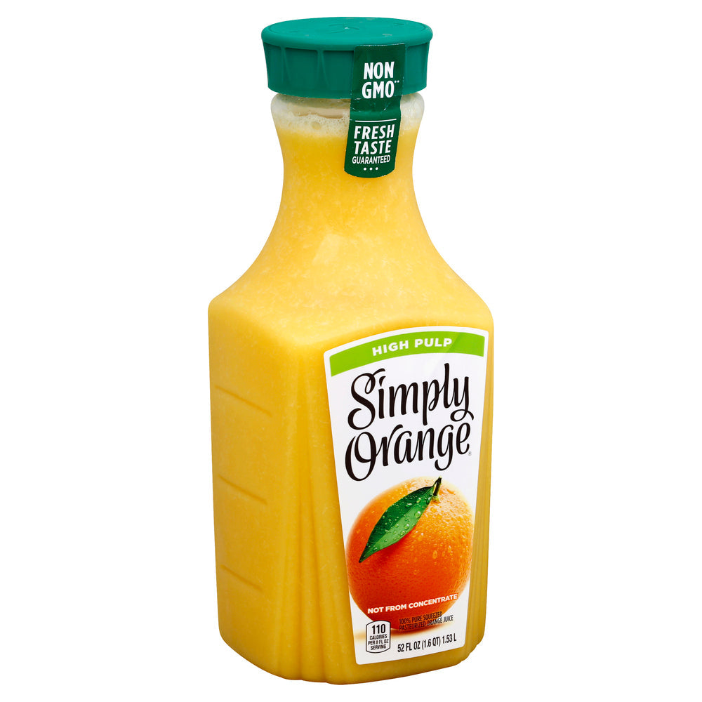 Simply Beverages, Orange Juice, High Pulp, 52 Fl Oz