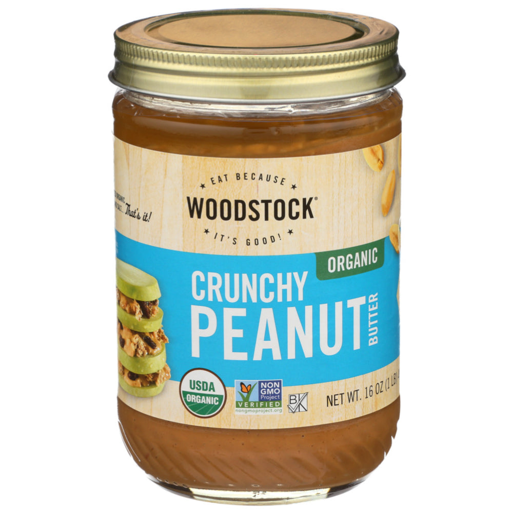 Woodstock Foods, Organic Crunchy Peanut Butter, 16 Oz