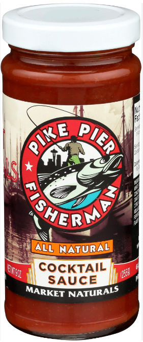 Market Naturals, Pike Pier Fisherman All Natural Cocktail Sauce, 9 Oz