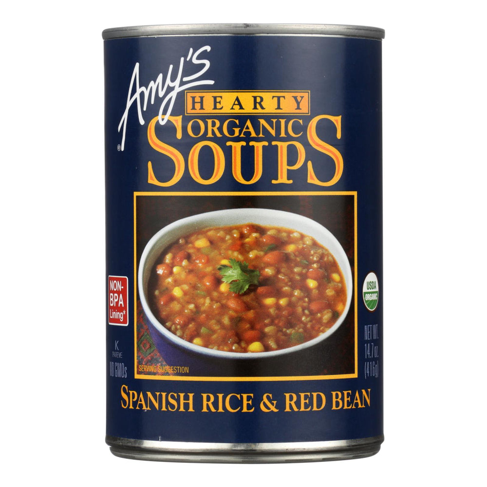 Amy's, Organic Hearty Spanish Rice & Red Bean Soup, 14.7 Oz