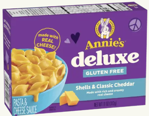 Annie's Homegrown, Gluten Free Deluxe Rich & Creamy Shells & Cheddar Rice Pasta Mac & Cheese, 11 Oz