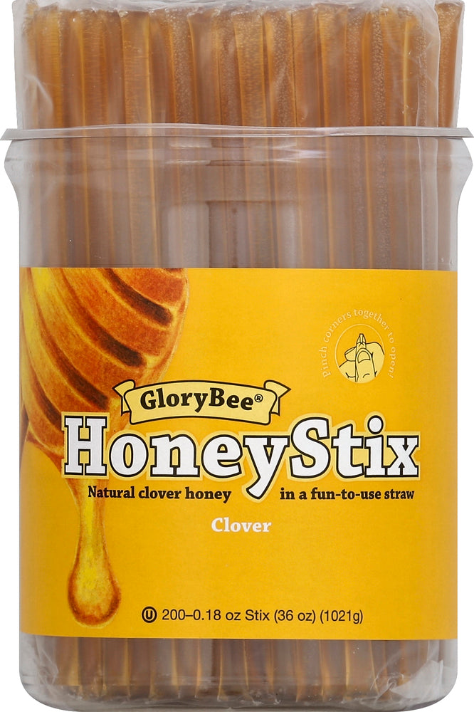 Glorybee, HoneyStix Natural Clover Honey, 200 Ct