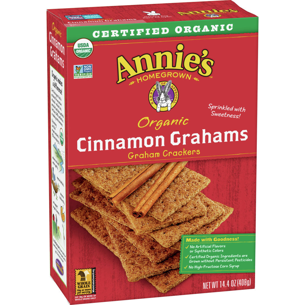 Annie's Homegrown, Organic Cinnamon Graham Crackers, 14.4 Oz