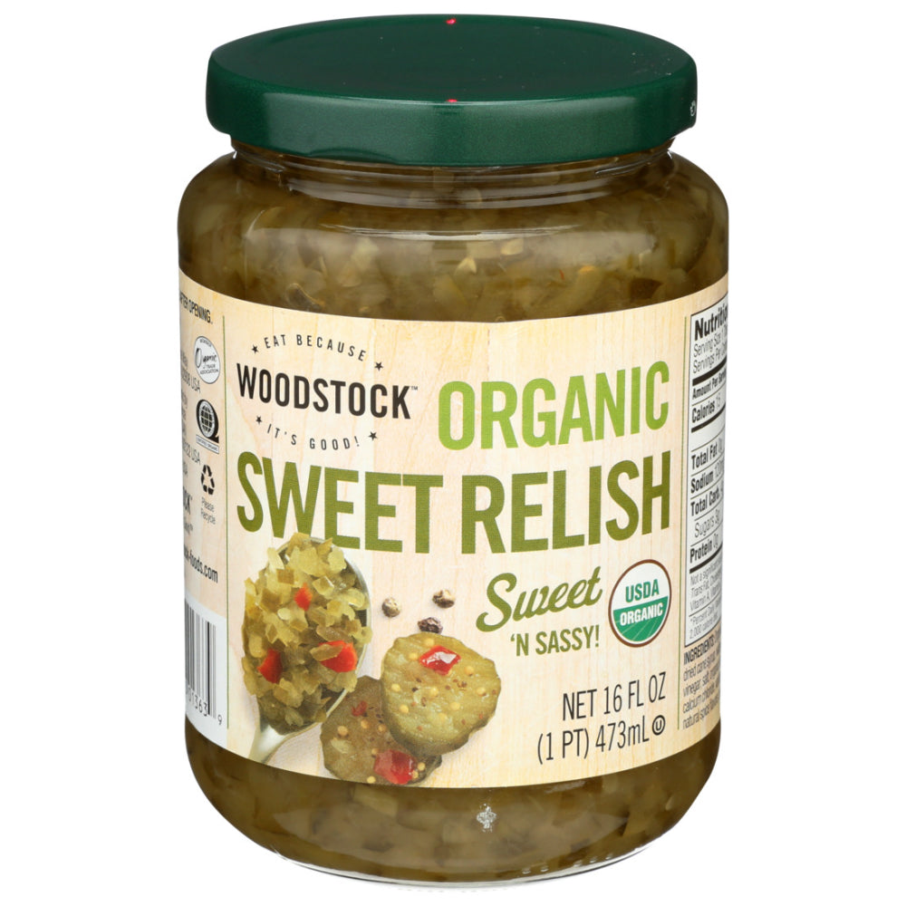 Woodstock Foods, Organic Sweet Relish, 16 Oz