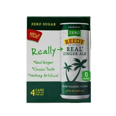 Reed's, Zero Sugar Ginger Ale Cans, 4/12 Oz