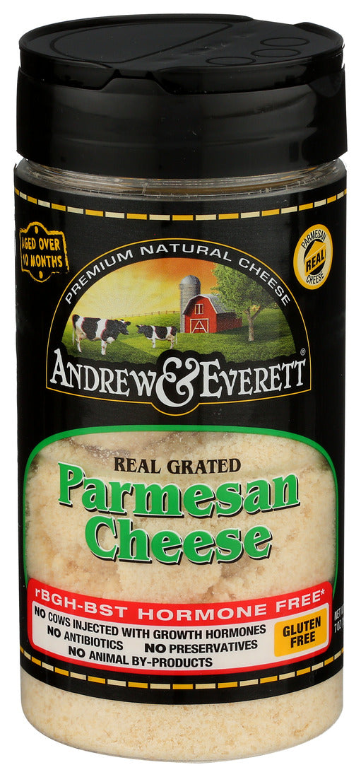 Andrew & Everett, Real Grated Parmesan Cheese, 7 Oz