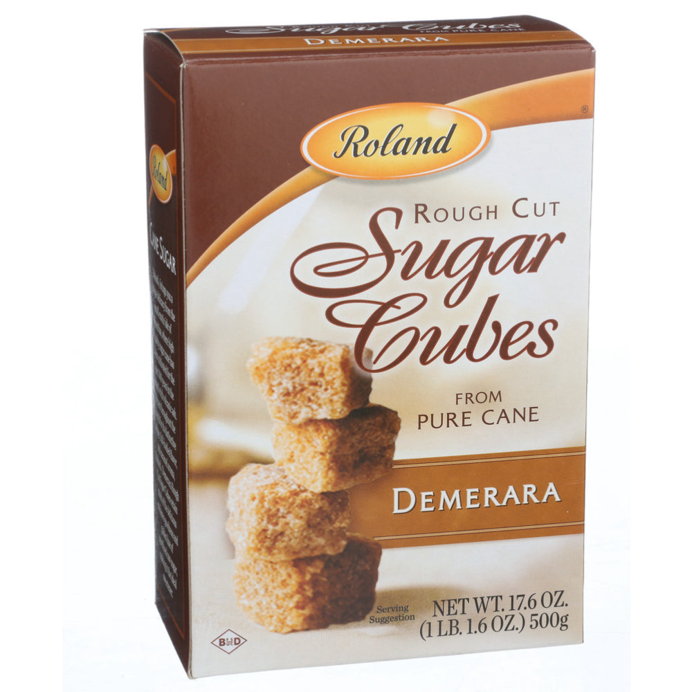 Roland, Rough Cut Sugar Cubes, Demerara, 17.5 Oz