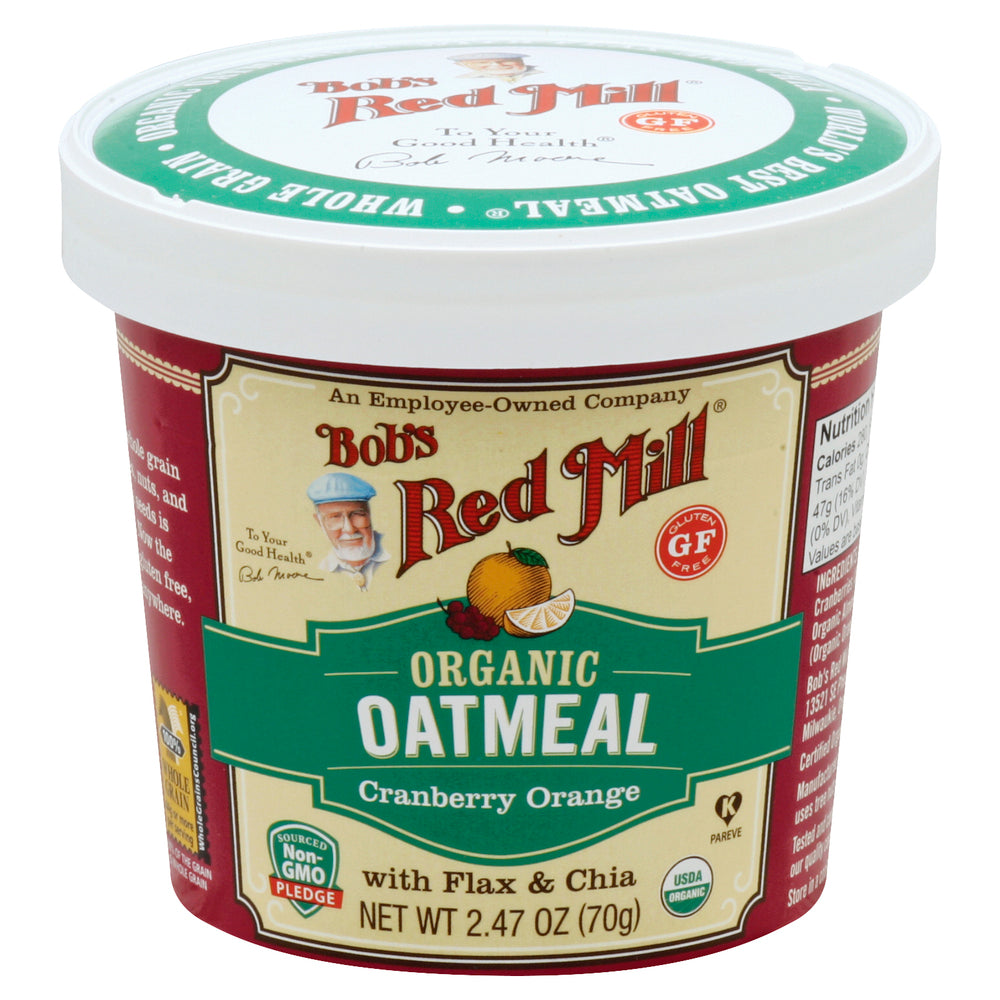 Bob's Red Mill, Organic Gluten Free Oatmeal Cup, Cranberry Orange, 2.47 Oz