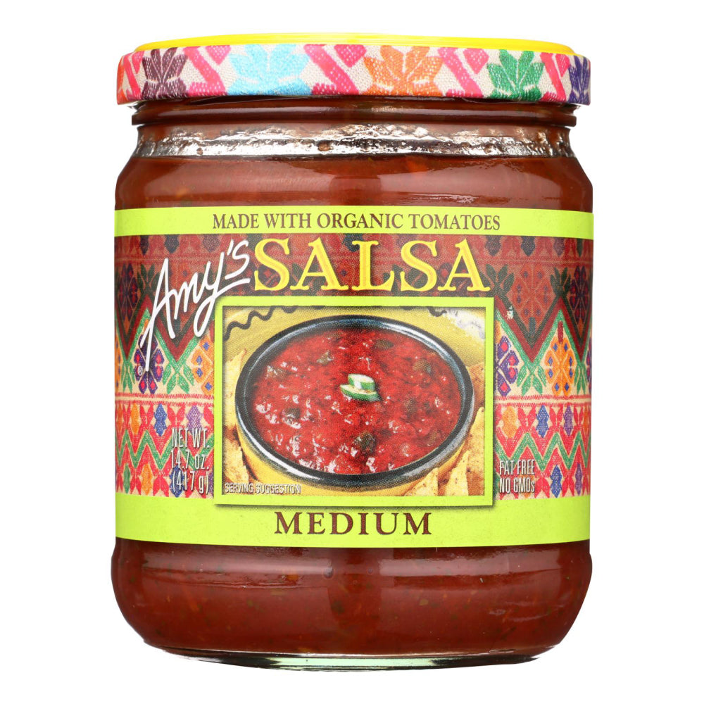 Amy's, Salsa With Organic Tomatoes, Medium, 14.7 Oz