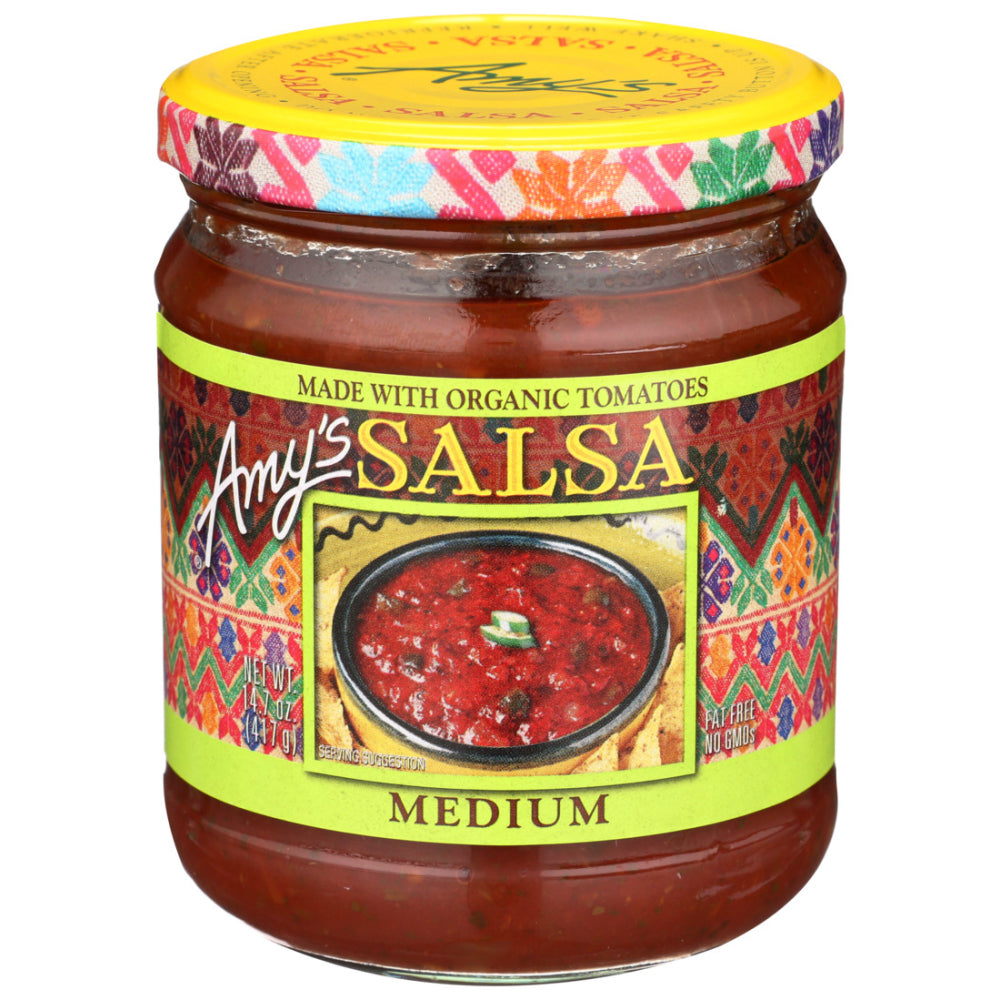 Amy's, Salsa With Organic Tomatoes, Medium, 14.7 Oz