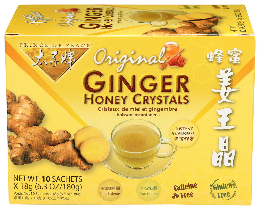 Prince Of Peace, Ginger Honey Crystals, Instant Beverage, 10 Ct