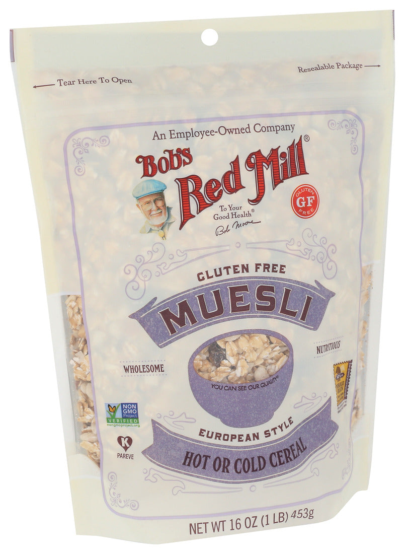 Bob's Red Mill, Gluten Free Muesli, European Style Hot Or Cold Cereal, 16 Oz