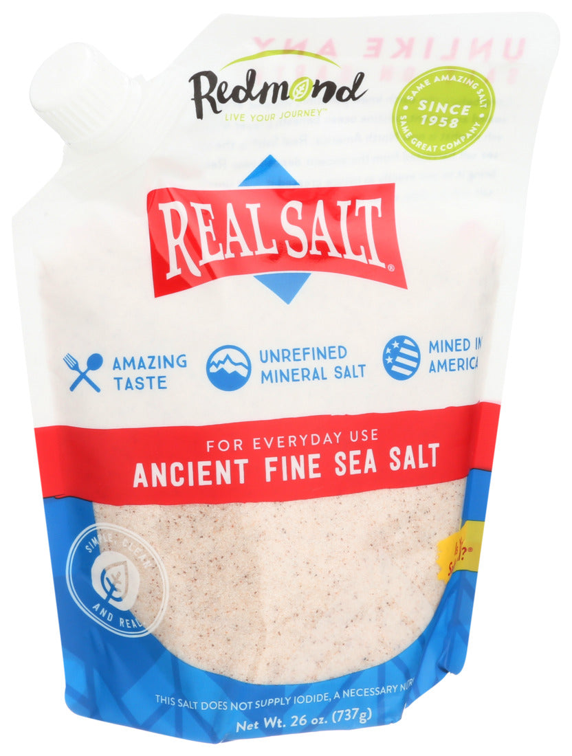 Redmond, Real Salt, Ancient Fine Sea Salt, 26 Oz