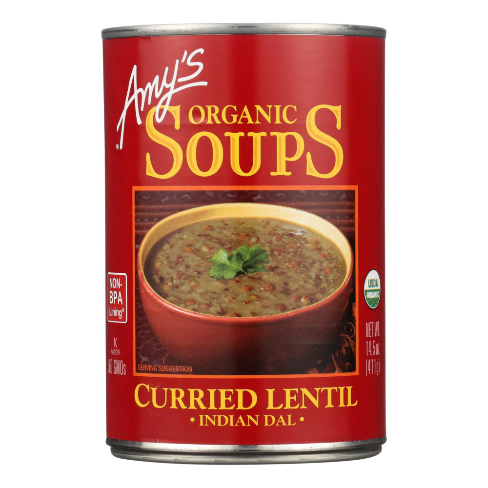 Amy's, Organic Curried Lentil Indian Dal Soup, 14.5 Oz