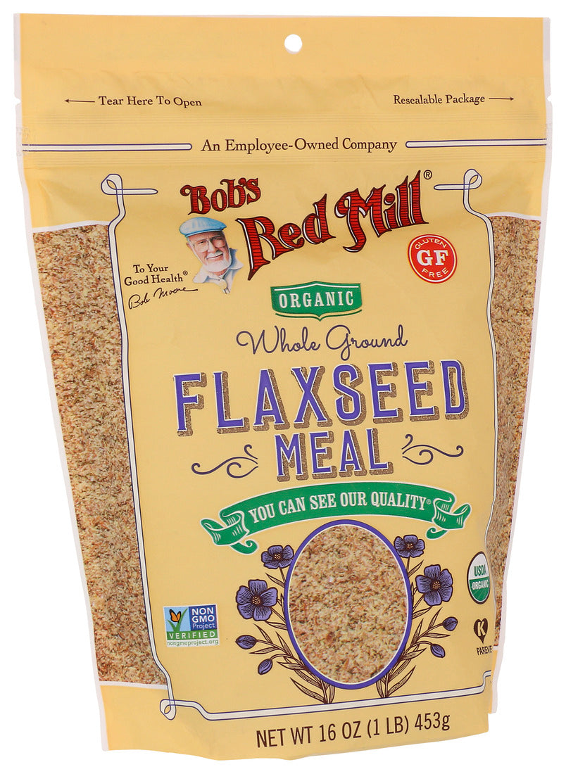 Bob's Red Mill, Organic Whole Ground Flaxseed Meal, 16 Oz