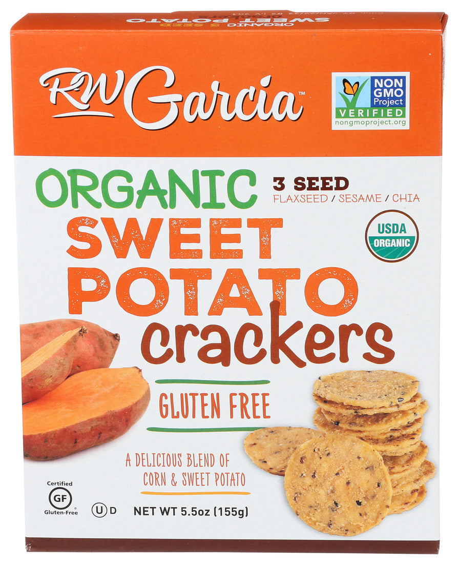 R.W. Garcia, Organic Sweet Potato Crackers, Gluten Free, 5.5 Oz