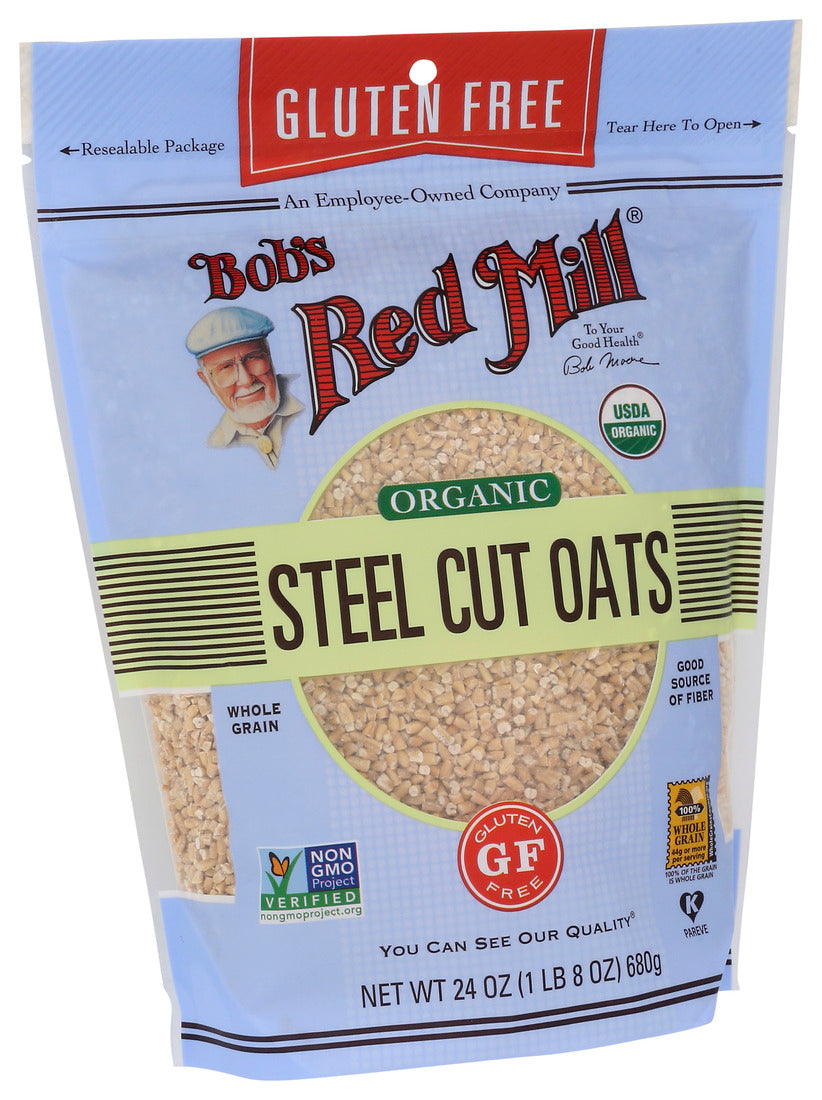 Bob's Red Mill, Organic Steel Cut Oats, Gluten Free, 24 Oz