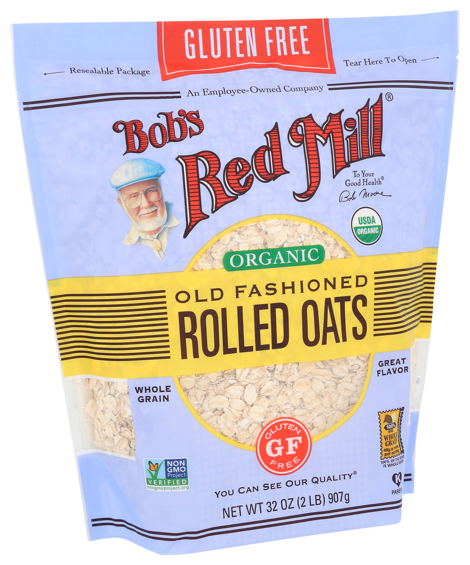 Bob's Red Mill, Organic Old Fashioned Rolled Oats, Gluten Free, 32 Oz