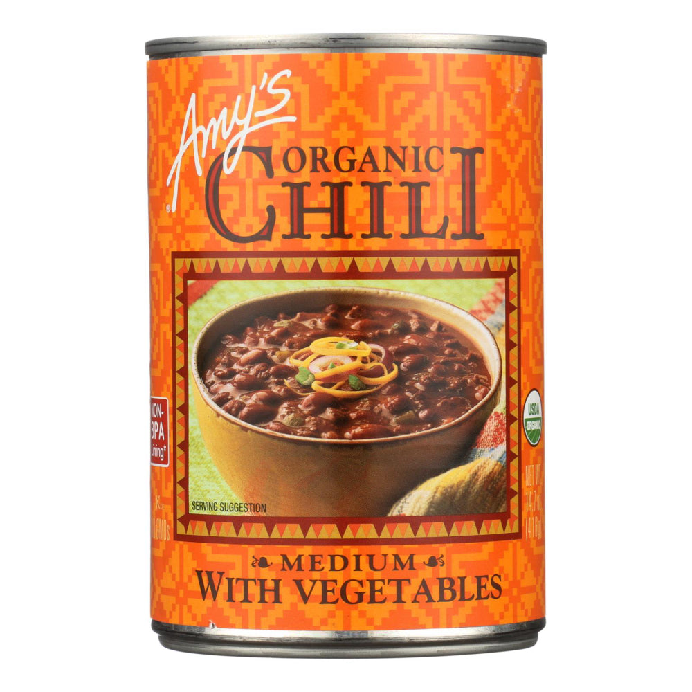 Amy's, Organic Medium Chili With Vegetables Can, 14.7 Oz