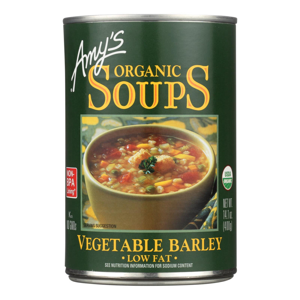 Amy's, Organic Low Fat Vegetable Barley Soup, 14.1 Oz