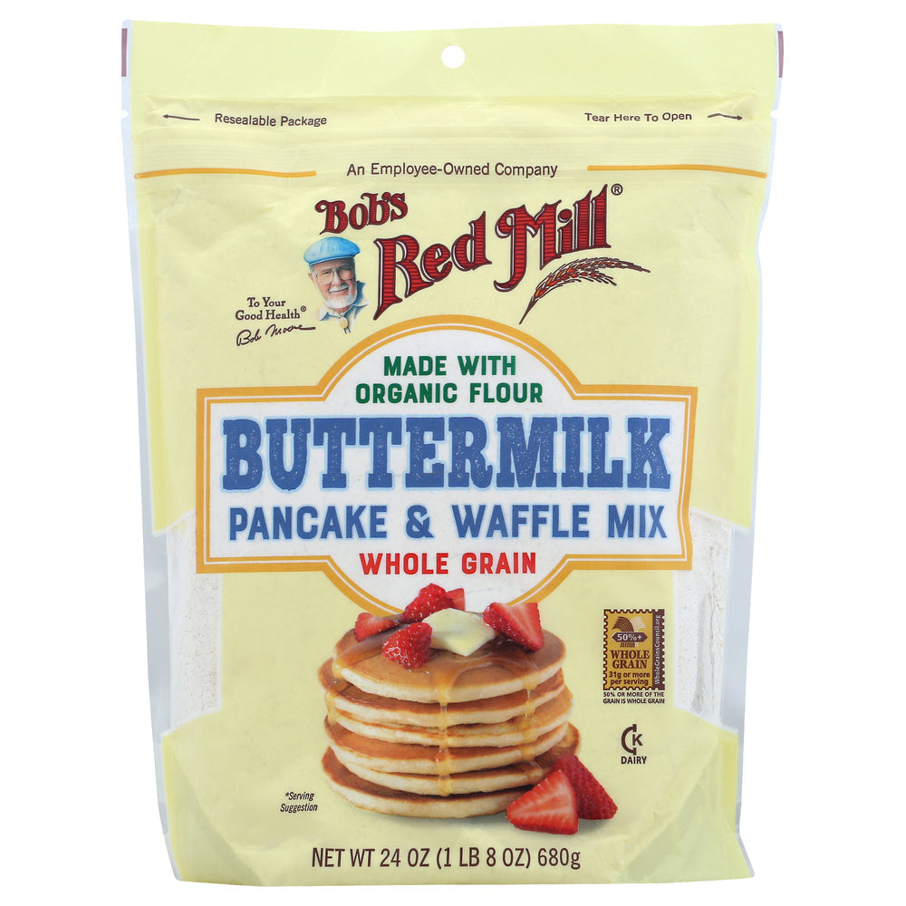 Bob's Red Mill, Whole Grain Buttermilk Pancake And Waffle Mix, 24 Oz