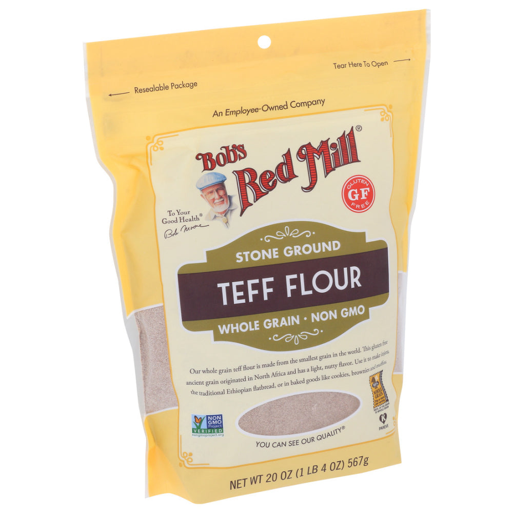 Bob's Red Mill, Stone Ground Teff Flour, Gluten Free, 20 Oz