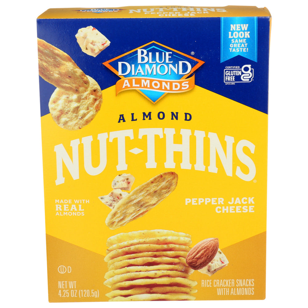 Blue Diamond, Almond Nut Thin Crackers, Pepper Jack Cheese, 4.25 Oz