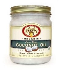 Glorybee, Aunt Patty's Organic Extra Virgin Coconut Oil, Raw, Cold Pressed, 12 Oz