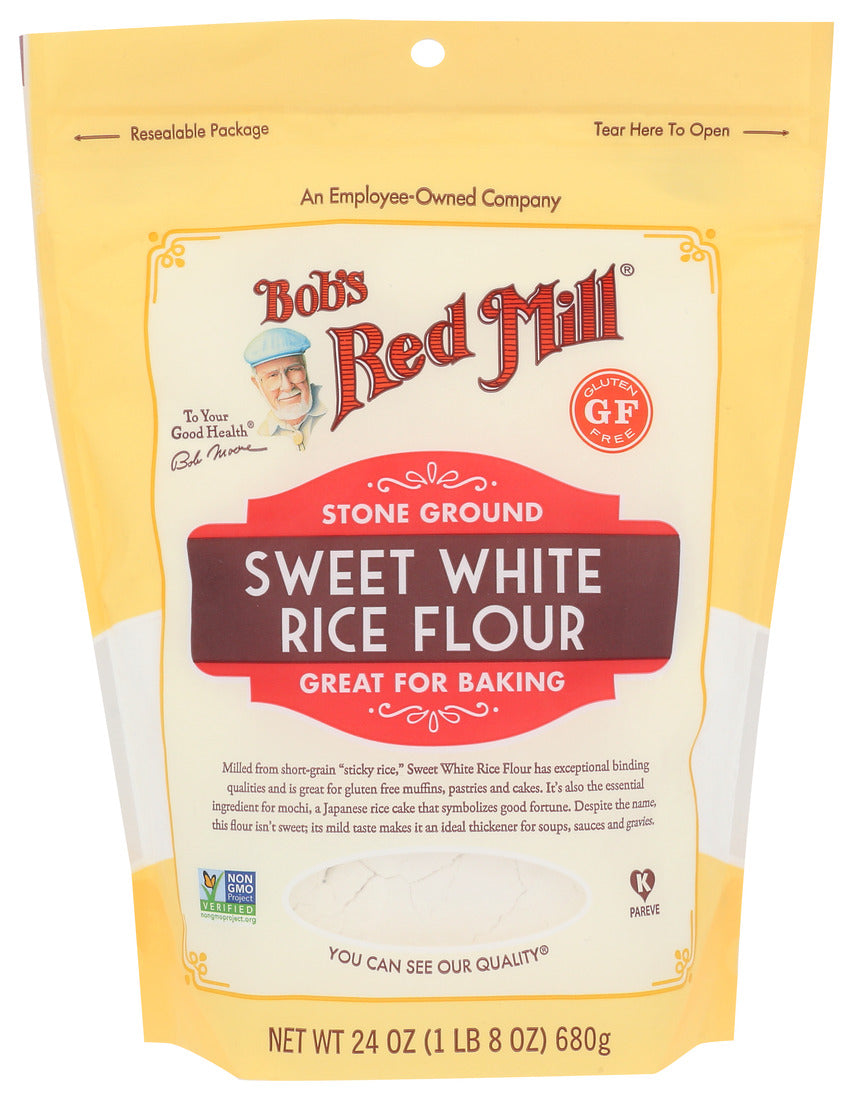 Bob's Red Mill, Stone Ground Sweet White Rice Flour, Gluten Free, 24 Oz