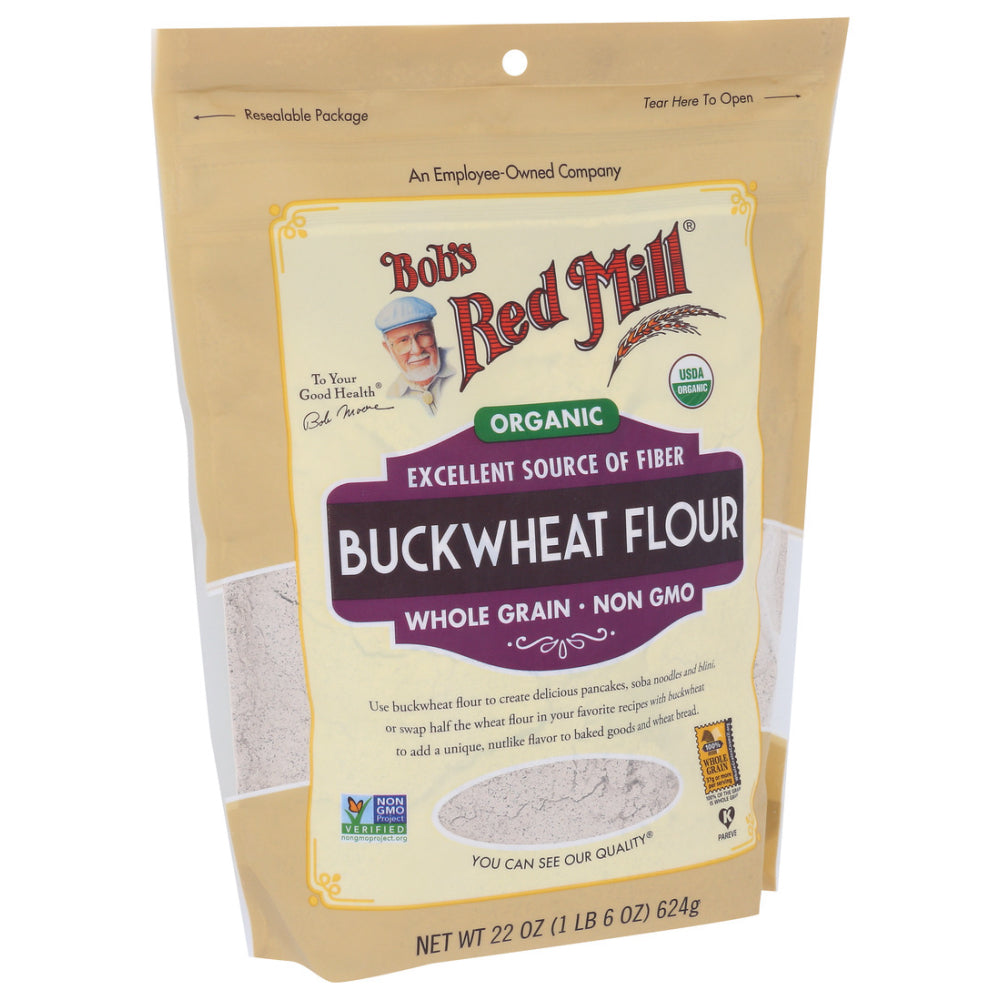 Bob's Red Mill, Organic Buckwheat Flour, Whole Grain, 22 Oz