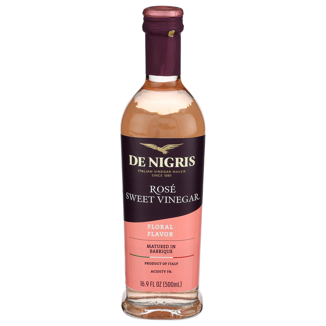 De Nigris, Sweet Rose Wine Vinegar, 16.9 Oz