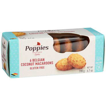 Poppies, Belgian Coconut Macaroons Cookies, 6.7 Oz