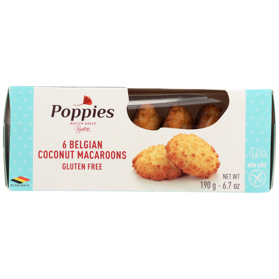 Poppies, Belgian Coconut Macaroons Cookies, 6.7 Oz